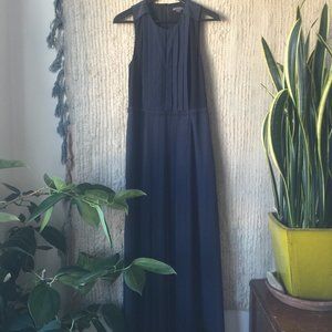 Color-blocked Two-toned Pleated Gown